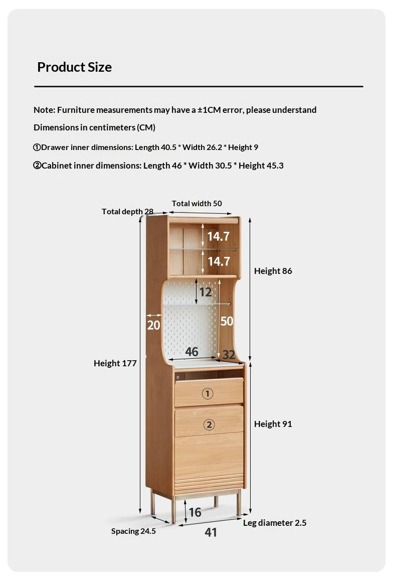 Beech Solid Wood Rock Board Dining Sideboard