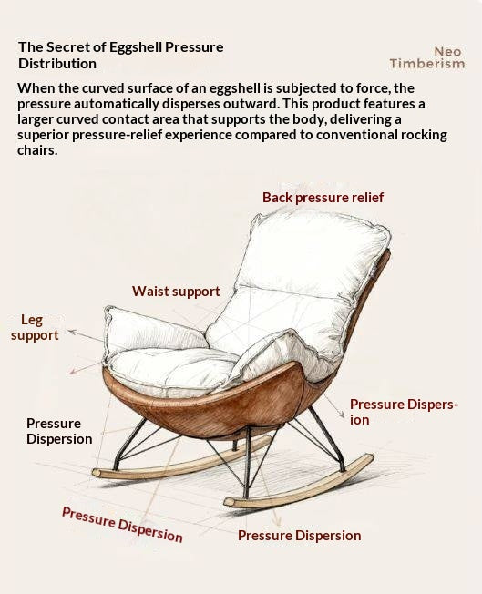 Fabric Rocking Lounge Chair with Soft Cushioned Seat - Best Seller