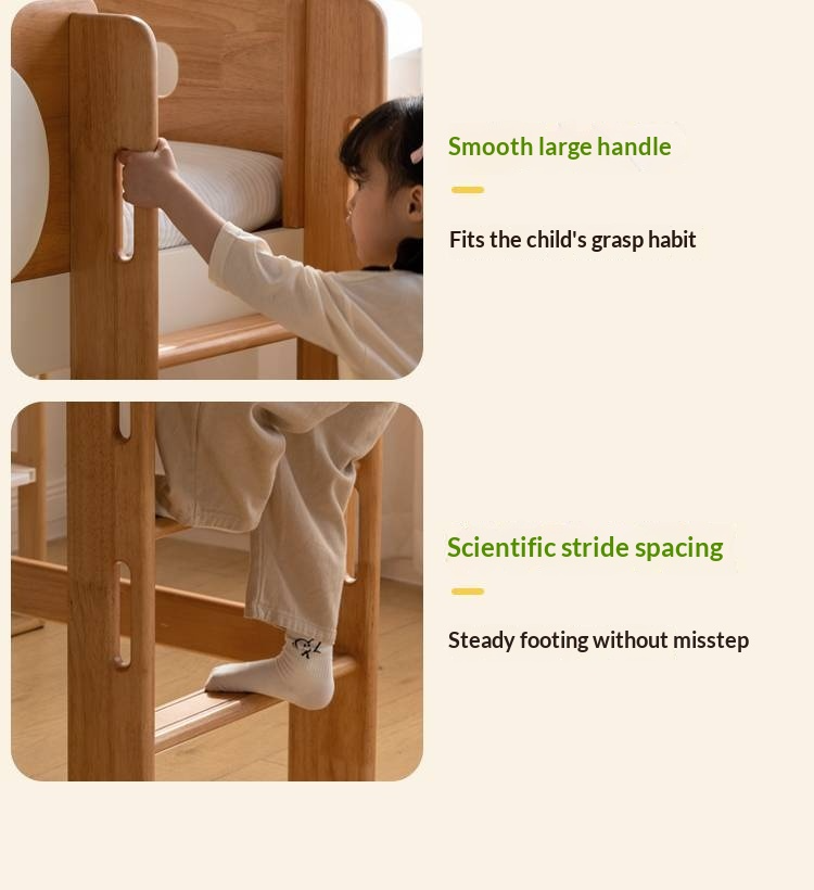 Rubberwood Solid Wood Children's Bed Modern Loft Bed