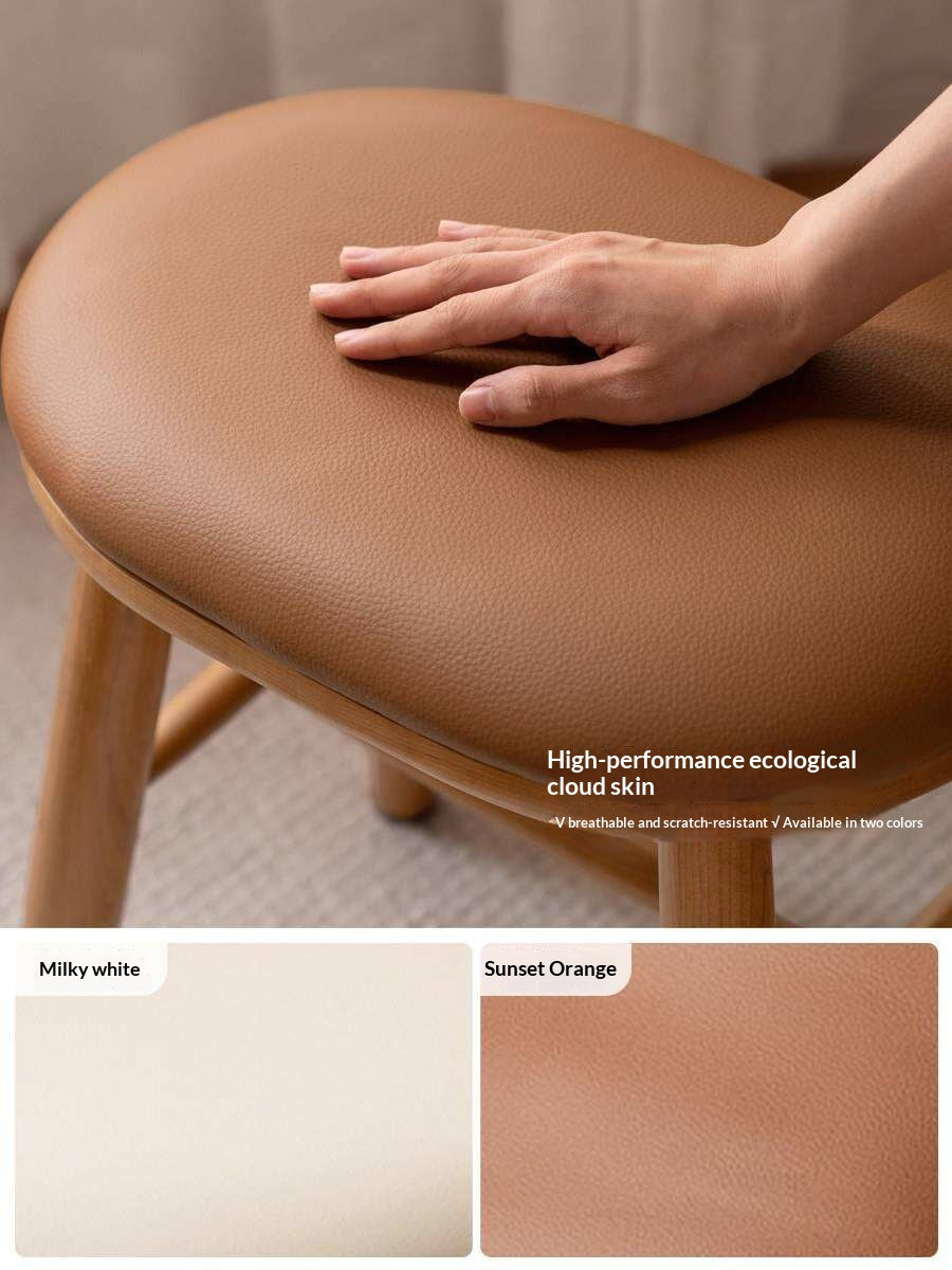 Ash, Cherry Solid Wood Dressing Stool