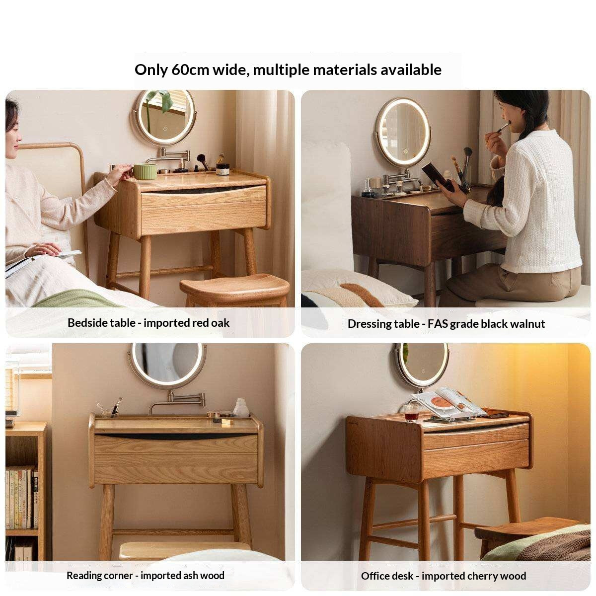 Oak Solid Wood Modern Simple Vanity Table