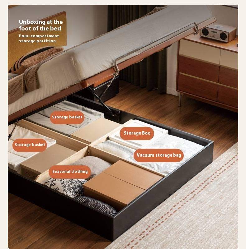 Poplar Solid Wood Soft Suspended Box Bed