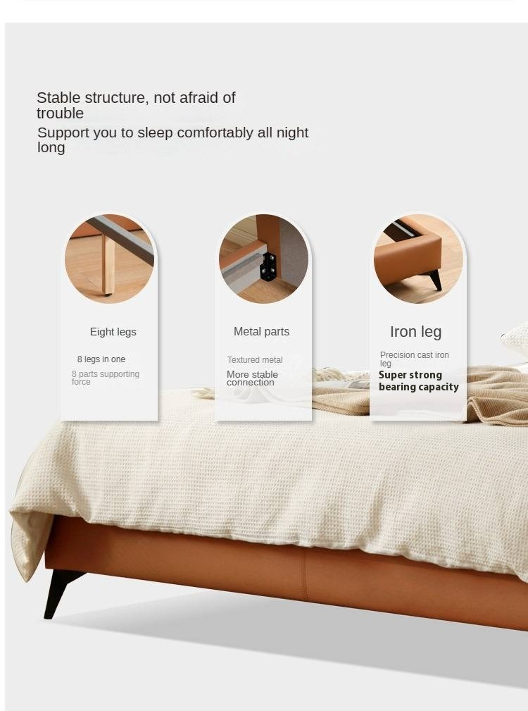 American Cow Leather First Layer Bed