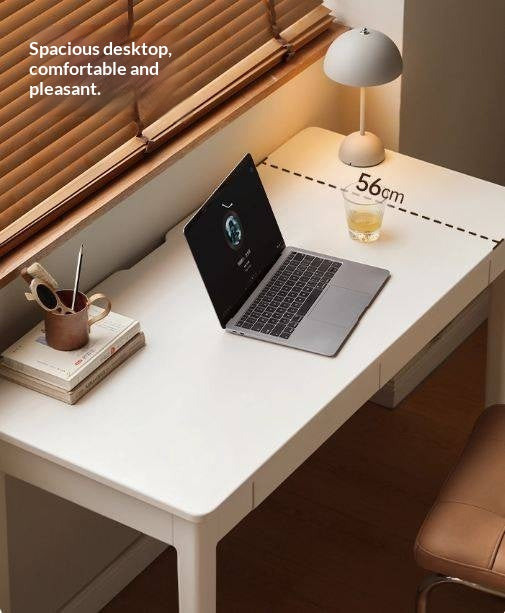 Solid RubberWood Wood Office Desk with Drawer