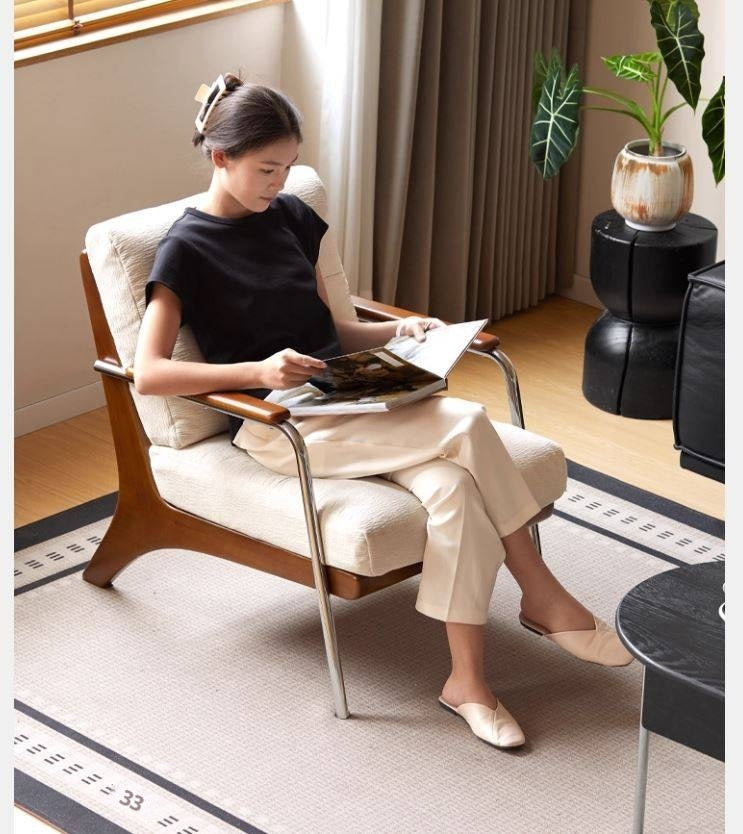 Beech Solid Wood Middle Ages Single Chair