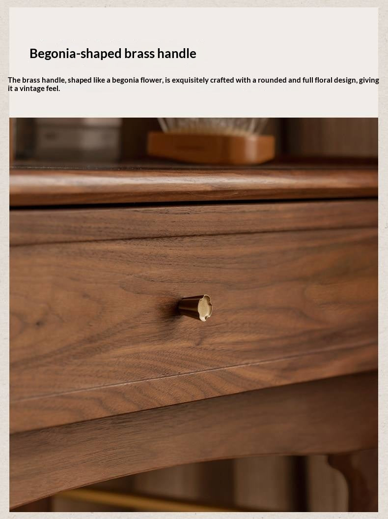 Ash, Black Walnut Solid Wood Vanity Table
