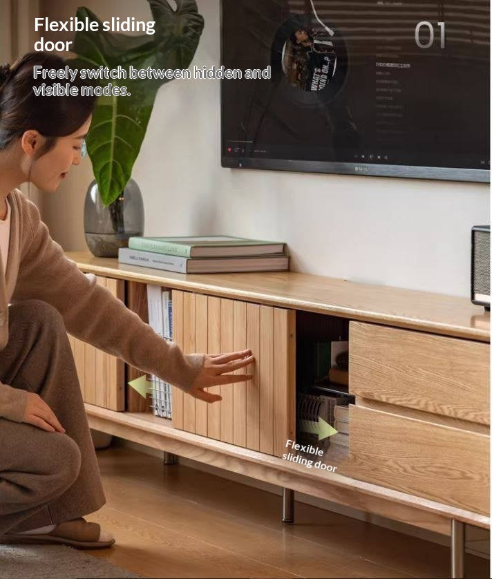 Oak Solid Wood Modern TV Сabinet.