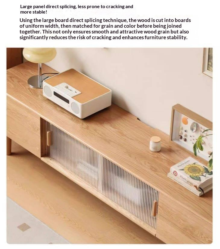 Ash, Oak Solid Wood TV Cabinet Modern.