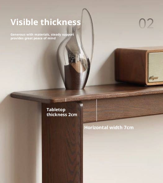 Oak Solid Wood Extra Narrow Entrance Table