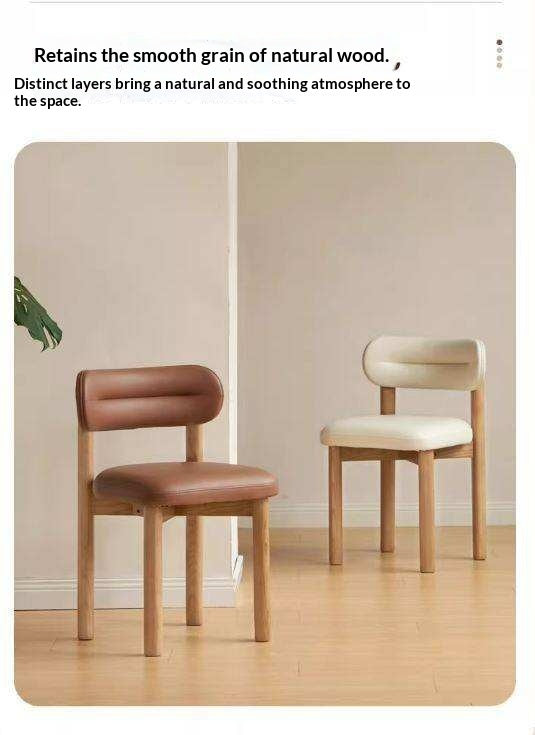 Ash, Red Oak Solid Wood Modern Style Makeup Chair