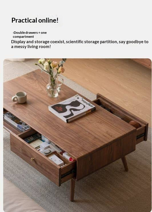 Black Walnut Solid Wood Coffee Table