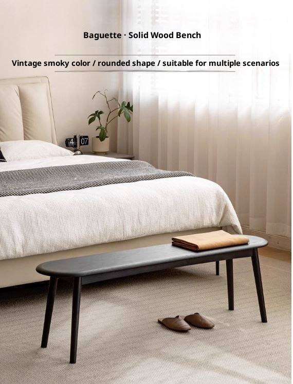 Oak Solid Wood Long Vintage Bench