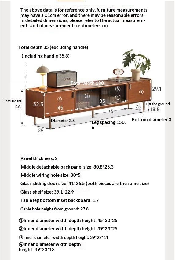 Poplar Solid Wood Retro High Locker TV Cabinet.