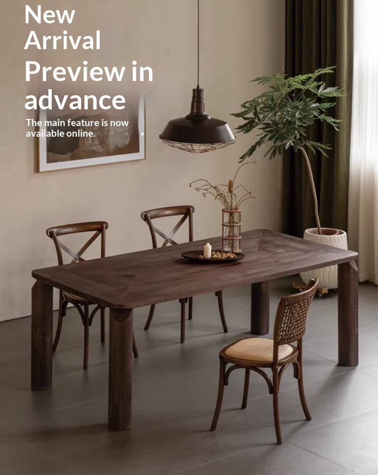 Mango Solid Wood Wabi Sabi Style Dining Table