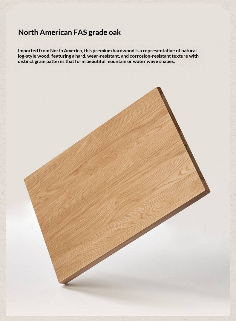 Oak Solid Wood Upholstered Bed — Modern Minimalist Design with Flush Edges