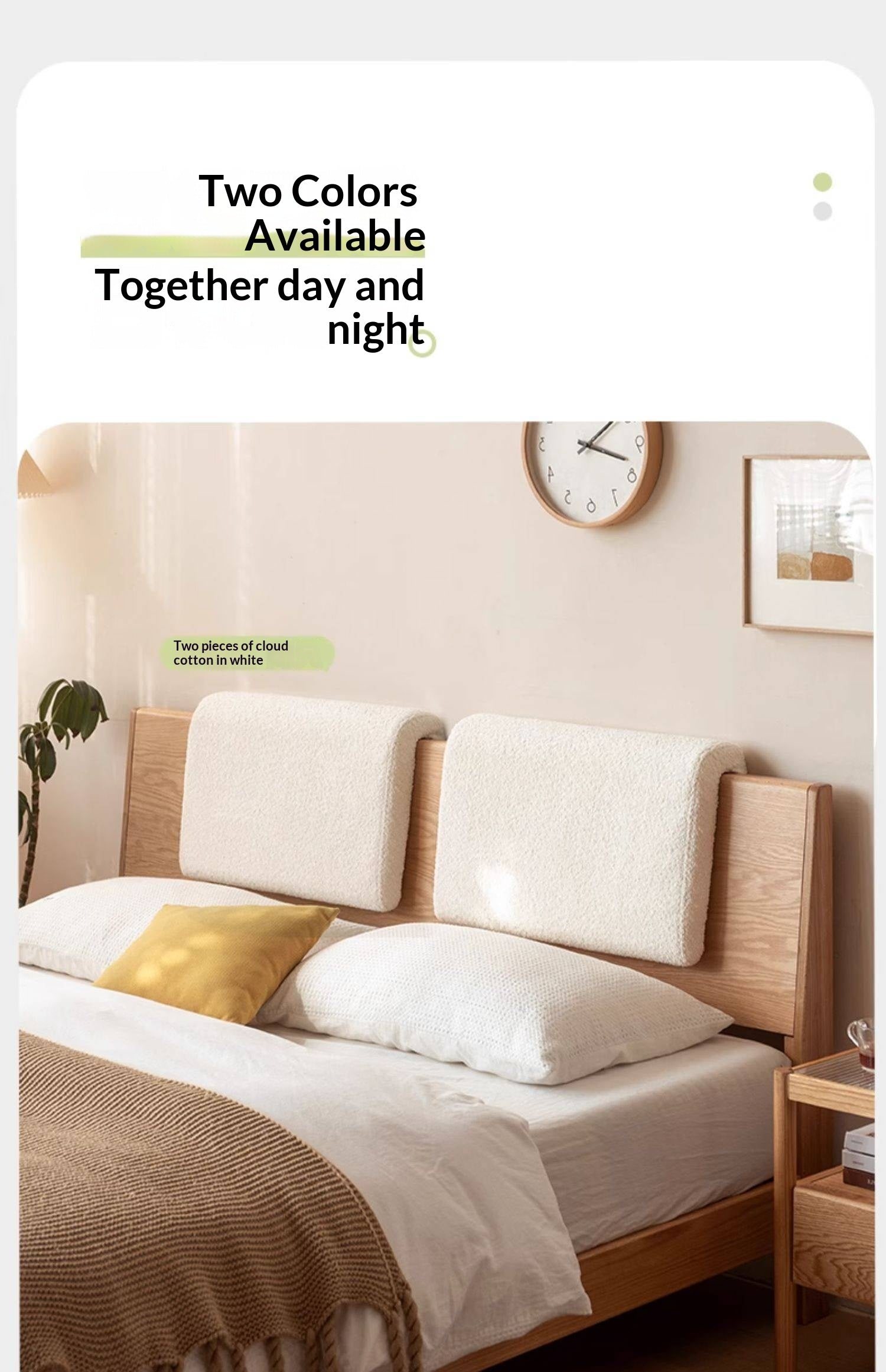 Lambswool Hanging Headboard Pillow in Creamy Style