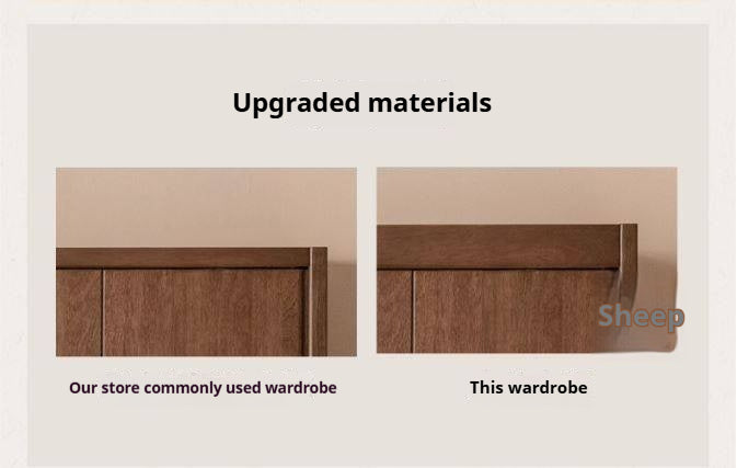 Golden Sandalwood Solid Wood Wardrobe