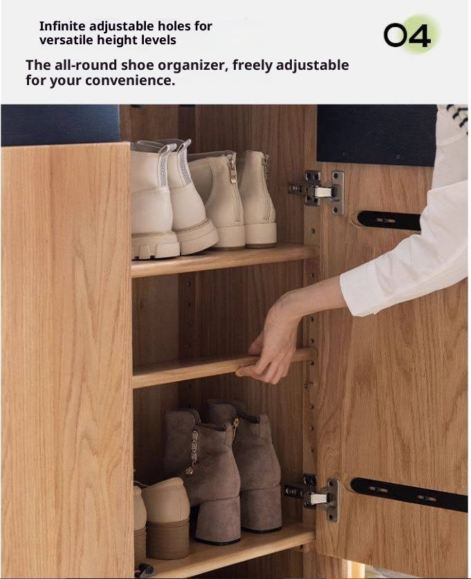 Oak Solid Wood Modern Shoe Cabinet