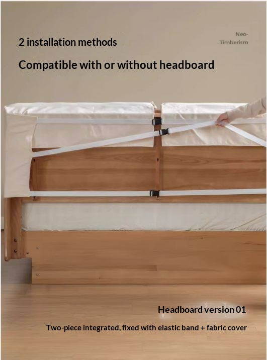 Fabric Bed Headboard Pillow with Large Removable Backrest Cushion