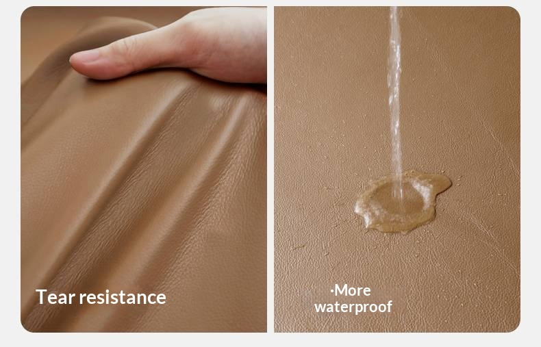 Black Walnut Solid Wood Bed with Top Genuine Leather Upholstery and Nordic High Headboard