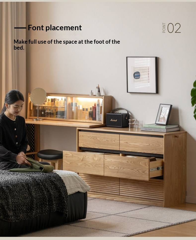 Ash Solid Wood Modern Minimalist Vanity Table