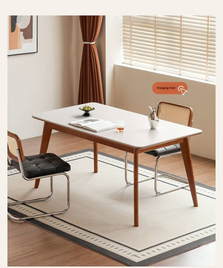 Tulipwood Solid Wood Retro Style Dining Table