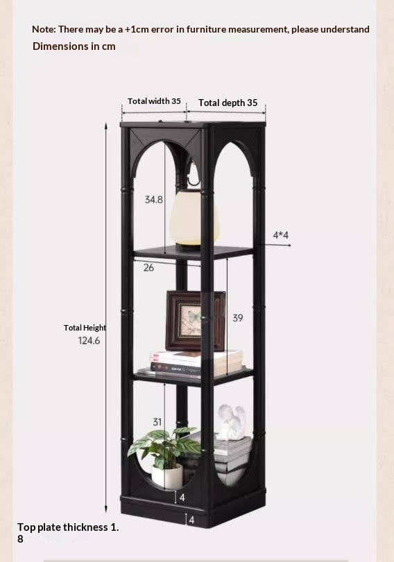 Solid Rubberwood, Tulipwood Solid Wood French Retro Corner Bookcase