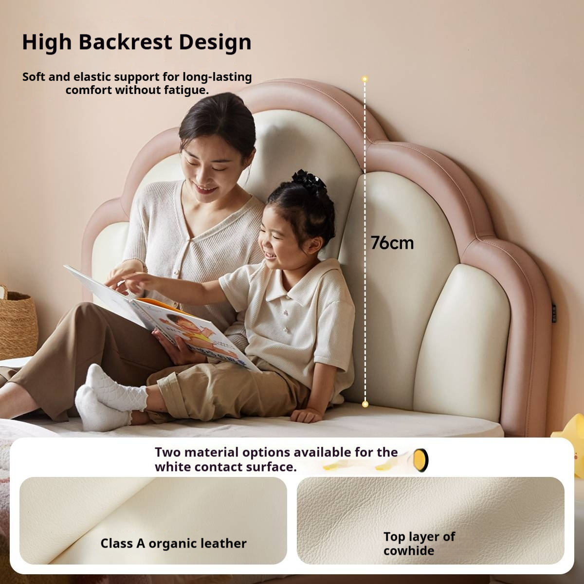 Organic Leather kid's Bed princess bed<