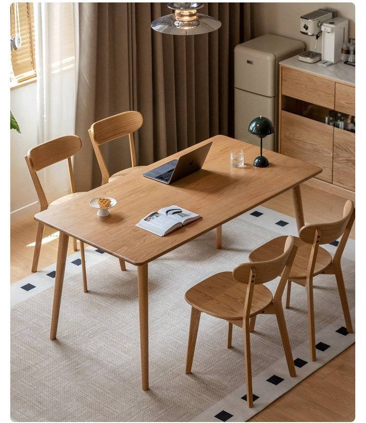 Oak Solid Wood Modern Dining Table