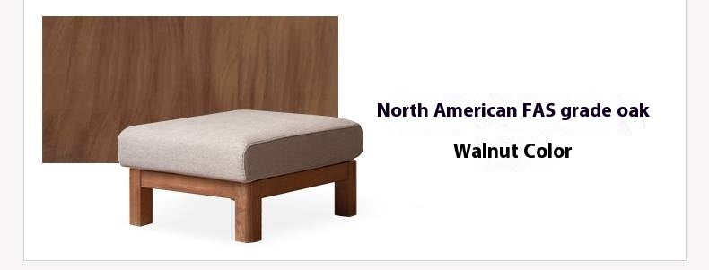 Oak, Ash, Poplar, Black Walnut Solid Wood Footstool Small Fabric Stool For Home