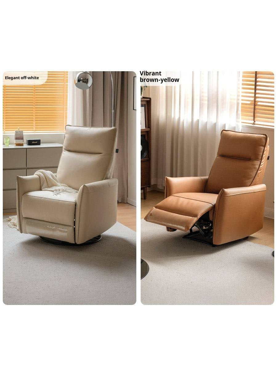 Genuine Leather Swivel Recliner Chair