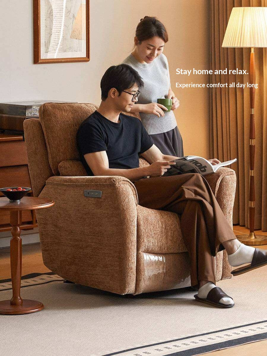 Functional Electric Reclining Chair genuine leather, fabric
