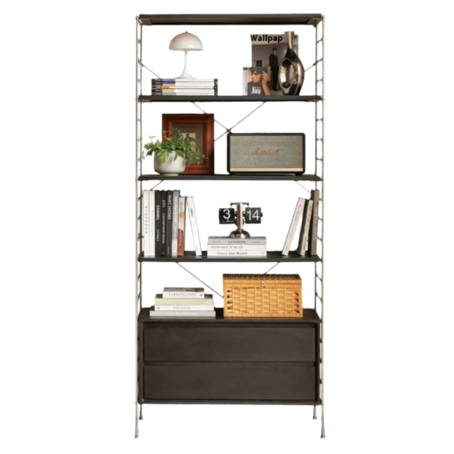 Oak Solid Wood Retro Style Side Cabinet