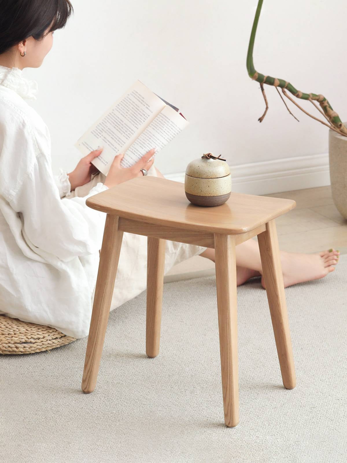 Oak, Ash Solid Wood Modern Vanity Table