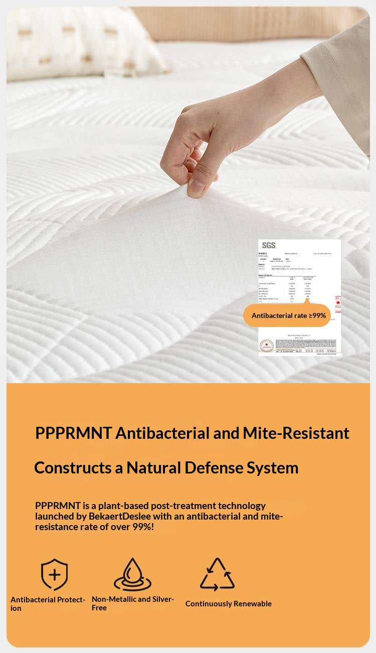 Zero-Glue Bedroom Mattress — Natural Anti-Mite, Breathable, Spring Back Support, Firm Support Mattress