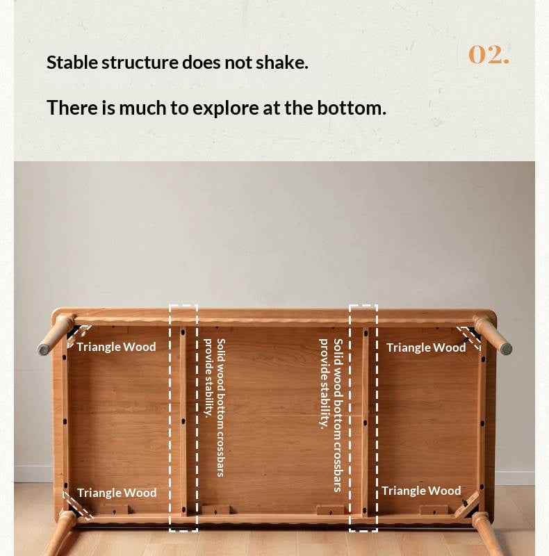 Cherry Solid Wood American Retro Dining Table