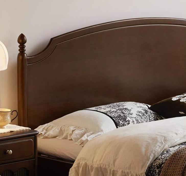 Poplar Solid Wood Box Bed, French Retro Style