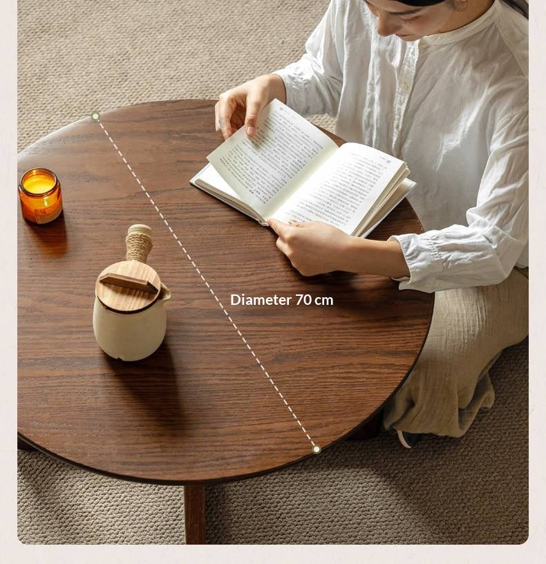 Black Walnut, Oak Solid Wood Rattan Modern Coffee Table