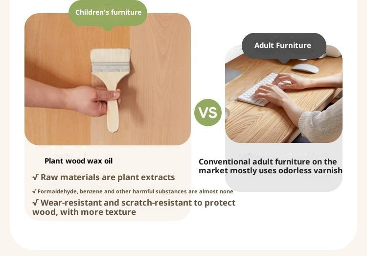 Beech Solid Wood Сhildren's Double Desk