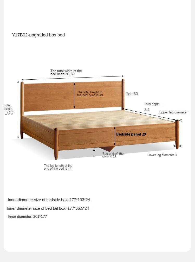 Oak, Black Walnut, Сherry wood Bed