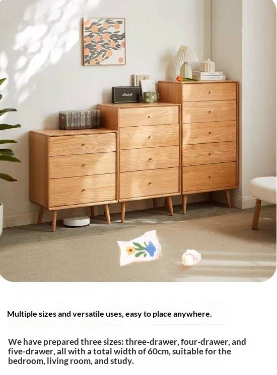 Oak Chest of Drawers Storage Cabinet.