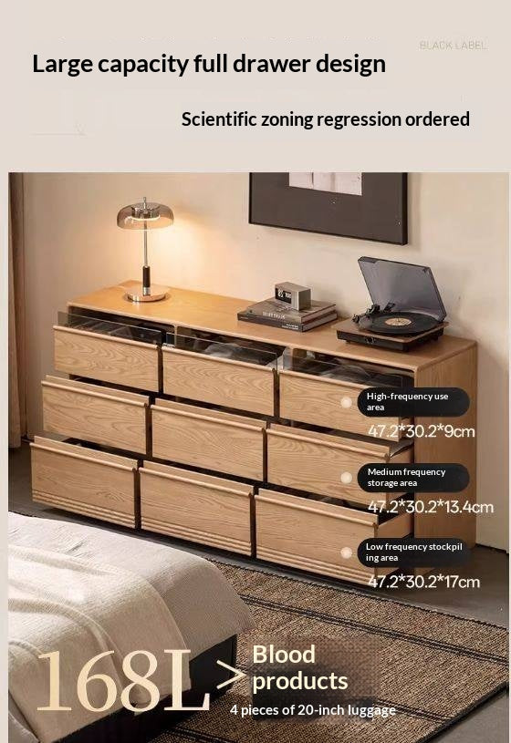 Ash Solid Wood Modern Chest of Drawers