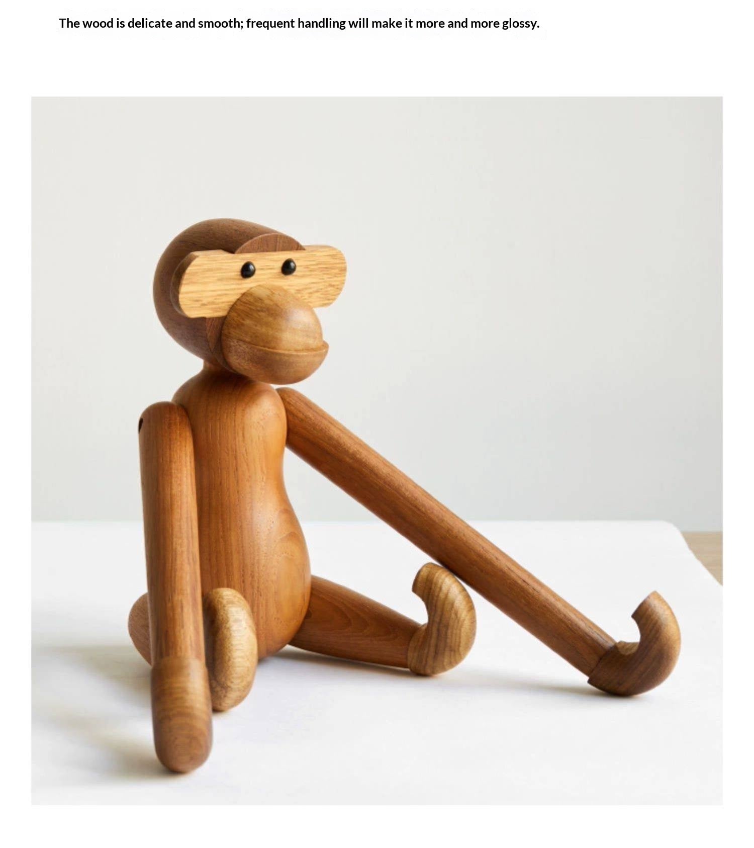 Black Walnut Solid Wood Nordic Style Animal Figurines for Wall Hanging