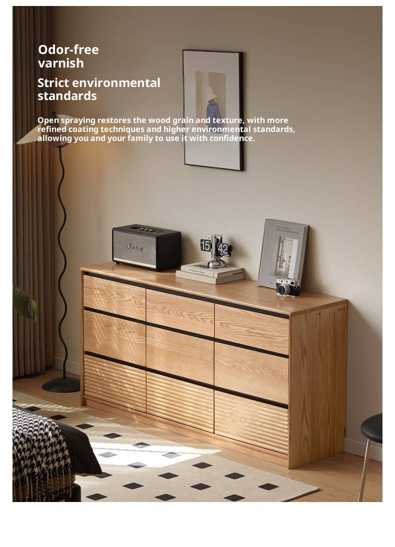 Oak Solid Wood Modern Minimalist Chest of Drawers