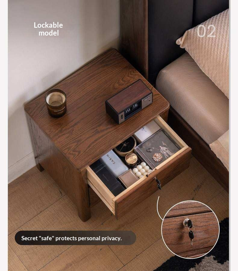 Oak Solid Wood Nordic Nightstand