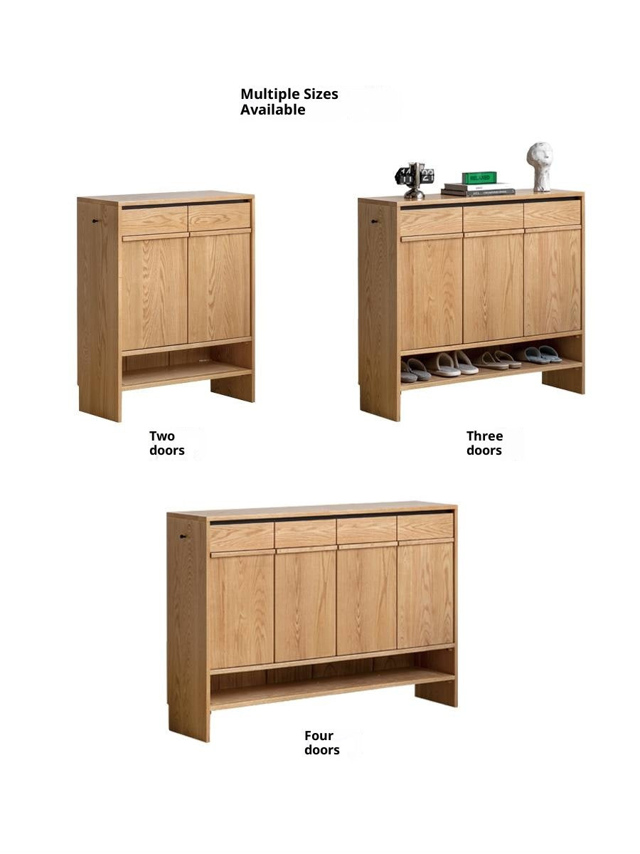 Oak Solid Wood Capacity Shoe Cabinet