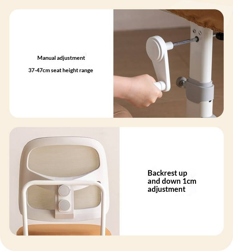 Ergonomic Height-Adjustable Kids Study Chair with Mesh Back and Footrest