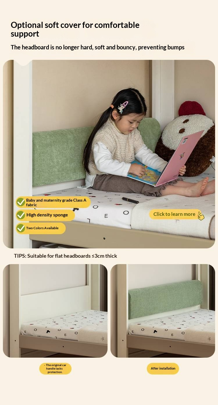 Rubberwood Solid Wood Children's Bed Modern Loft Bed