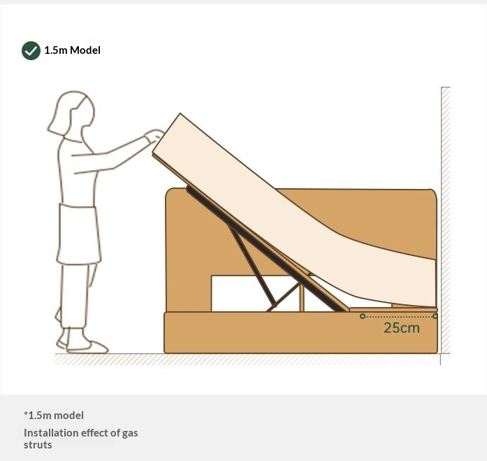 Oak, Ash, Rubberwood Solid Wood Box Bed, Platform Box Bed, Headboard-Free Bed