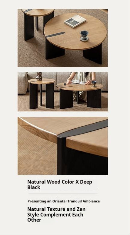 Ash Solid Wood Wabi Sabi Style Creative Coffee Table